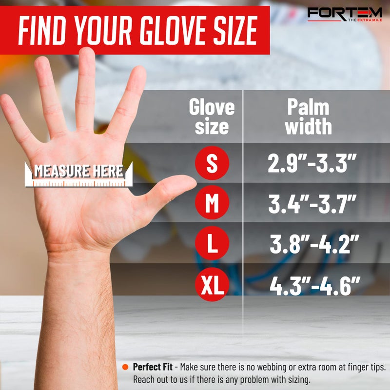 FORTEM Cut Resistant Gloves, 4x, Level 5 Protection Cutting Gloves For Oyster Shucking, Kitchen Work, Food Grade, EN388 Certified (Small) - Image 4